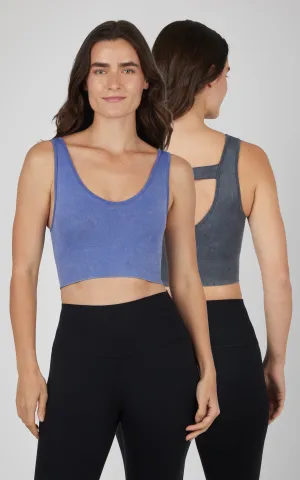 2 Pack Stone Wash Bianca V-Neck Bra Tank