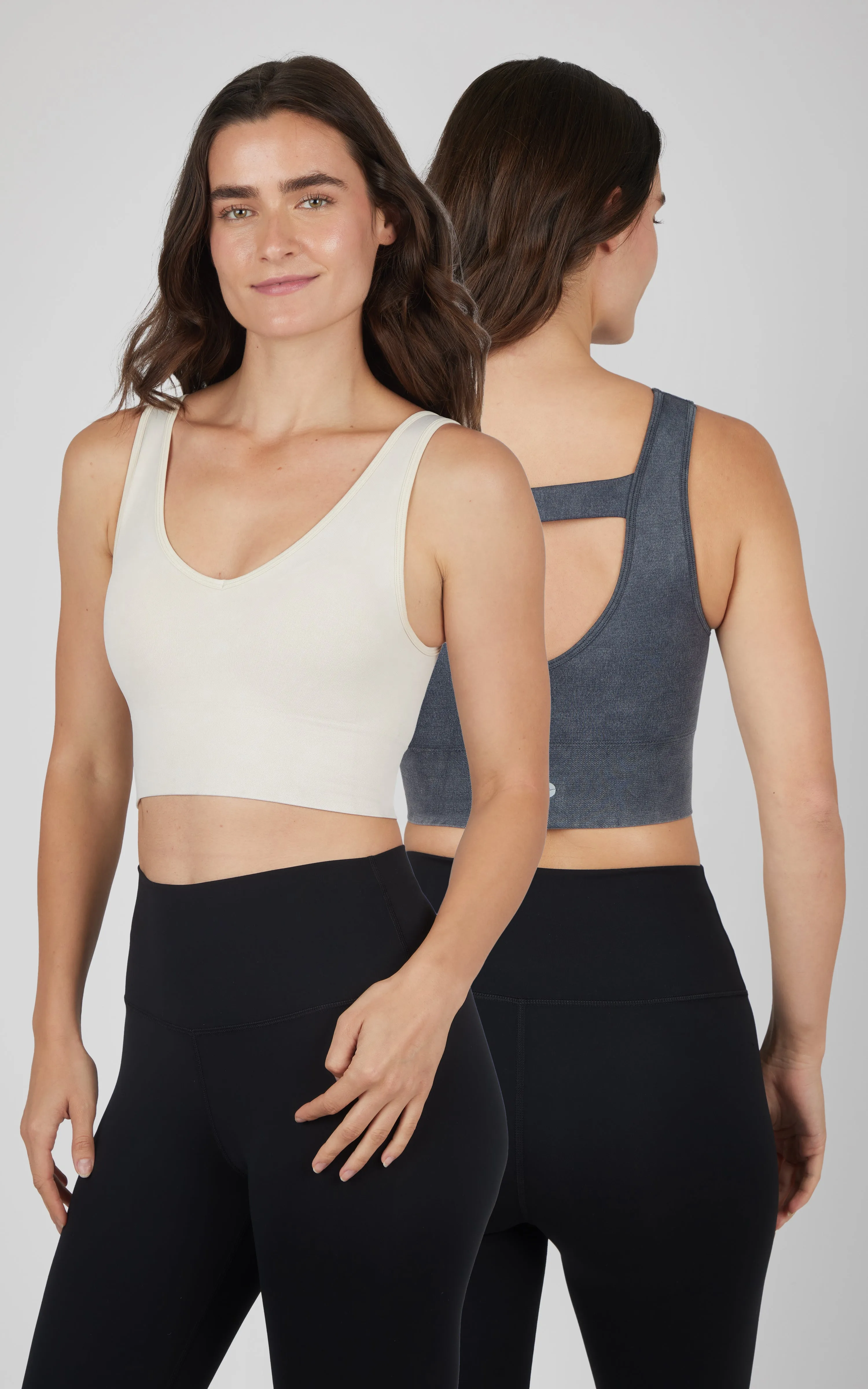 2 Pack Stone Wash Bianca V-Neck Bra Tank