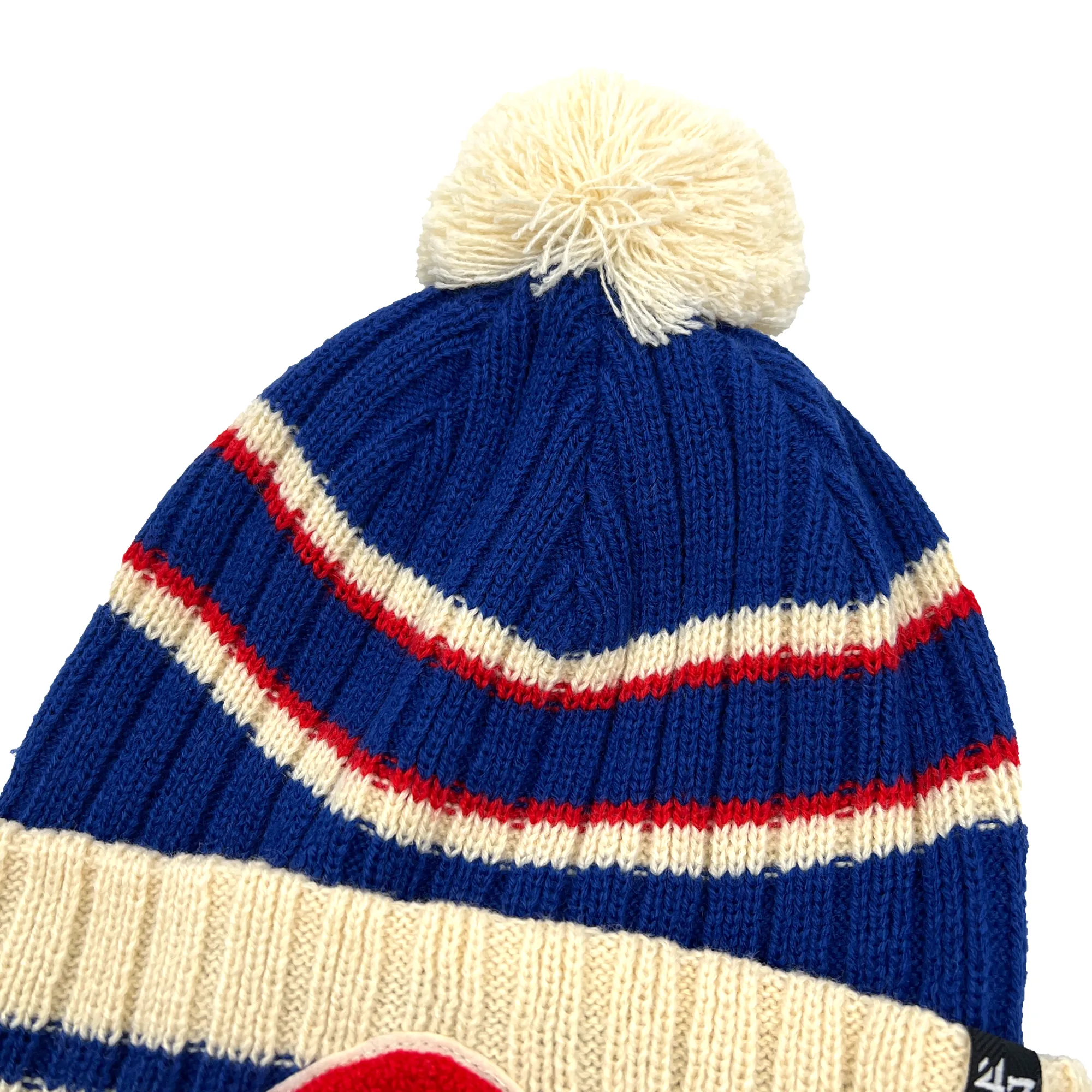 '47 Brand Buffalo Bills Retro Logo Royal & Cream Knit Winter Hat