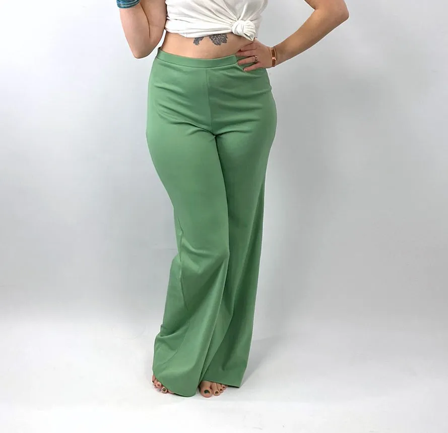 60s 70s Bellbottom Palazzo Wide Leg Stretch Pants Women's Vintage Small Miss Shaheen VFG