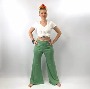 60s 70s Bellbottom Palazzo Wide Leg Stretch Pants Women's Vintage Small Miss Shaheen VFG