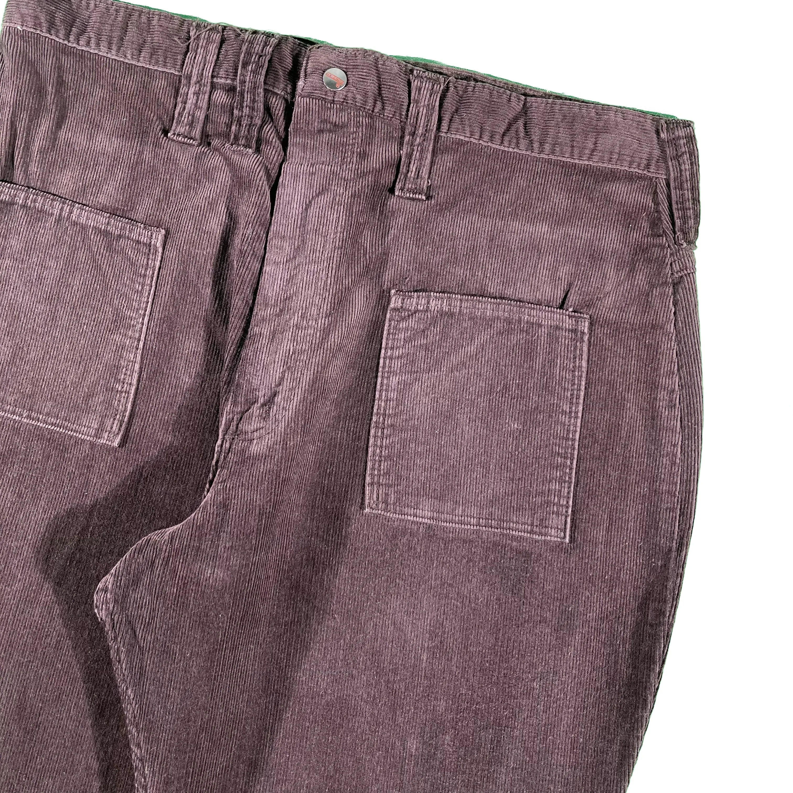 70s Maverick Wide Leg Corduroy Pants- 35x29