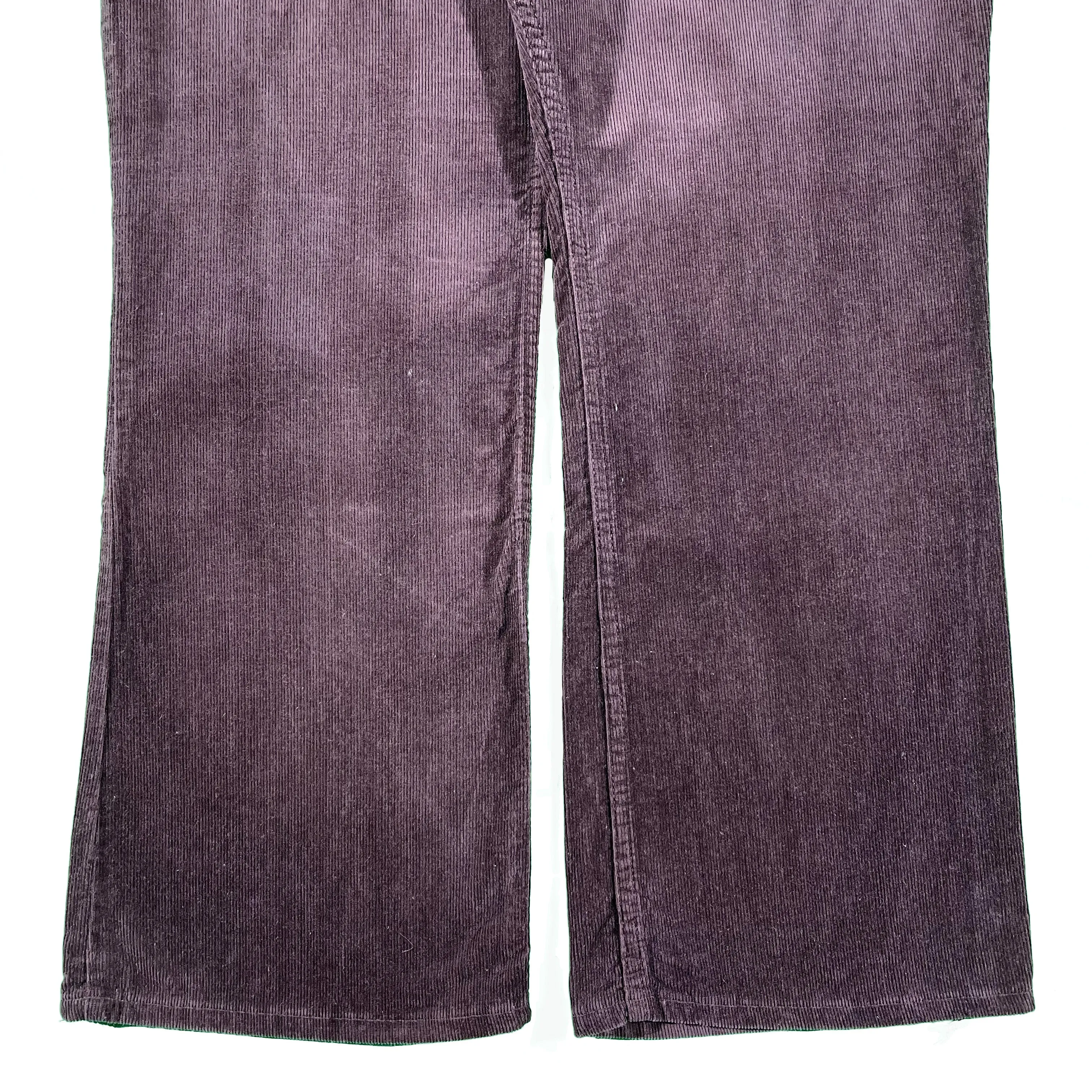 70s Maverick Wide Leg Corduroy Pants- 35x29