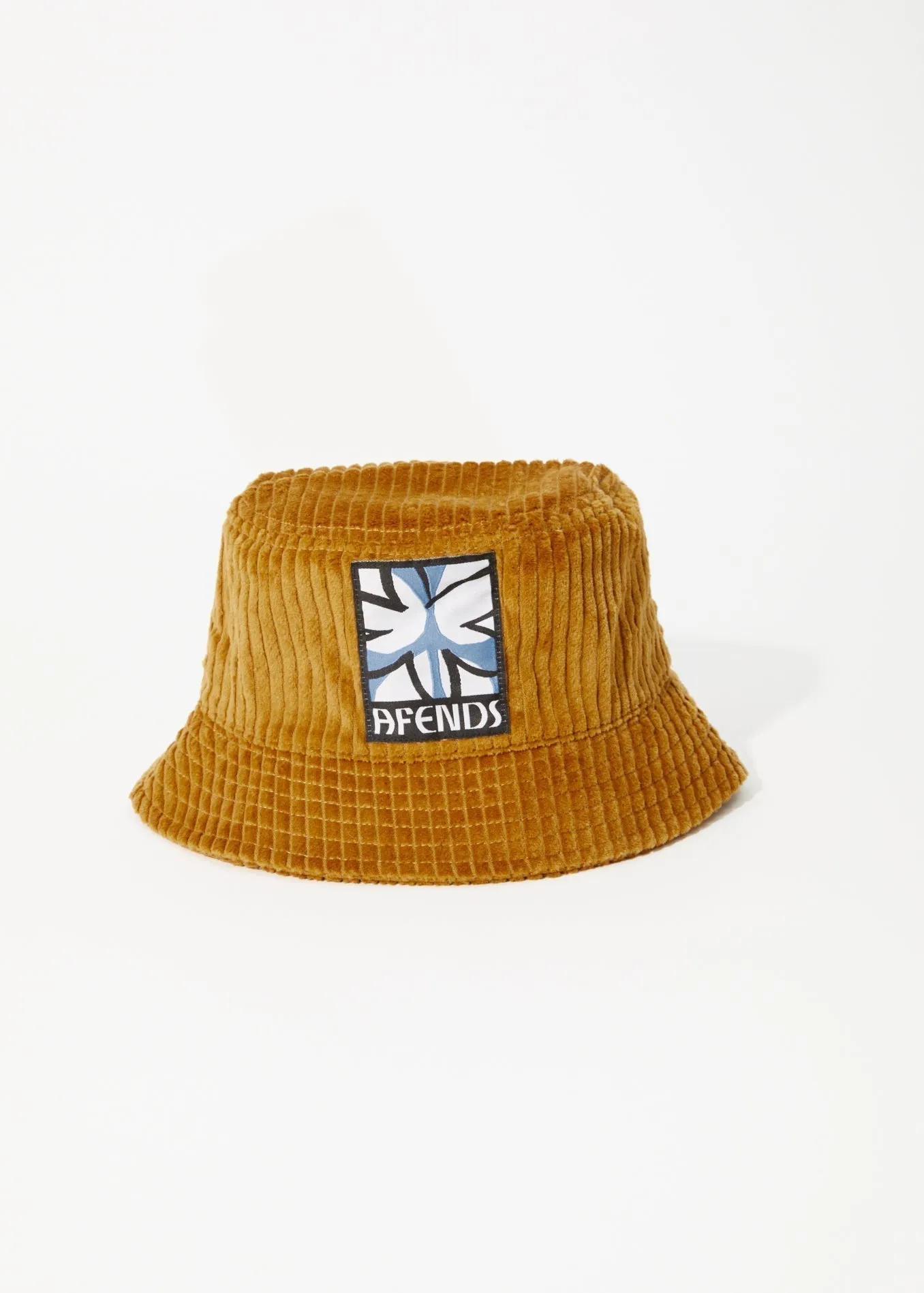 Afends Unisex Waterfall - Corduroy Bucket Hat - Mustard