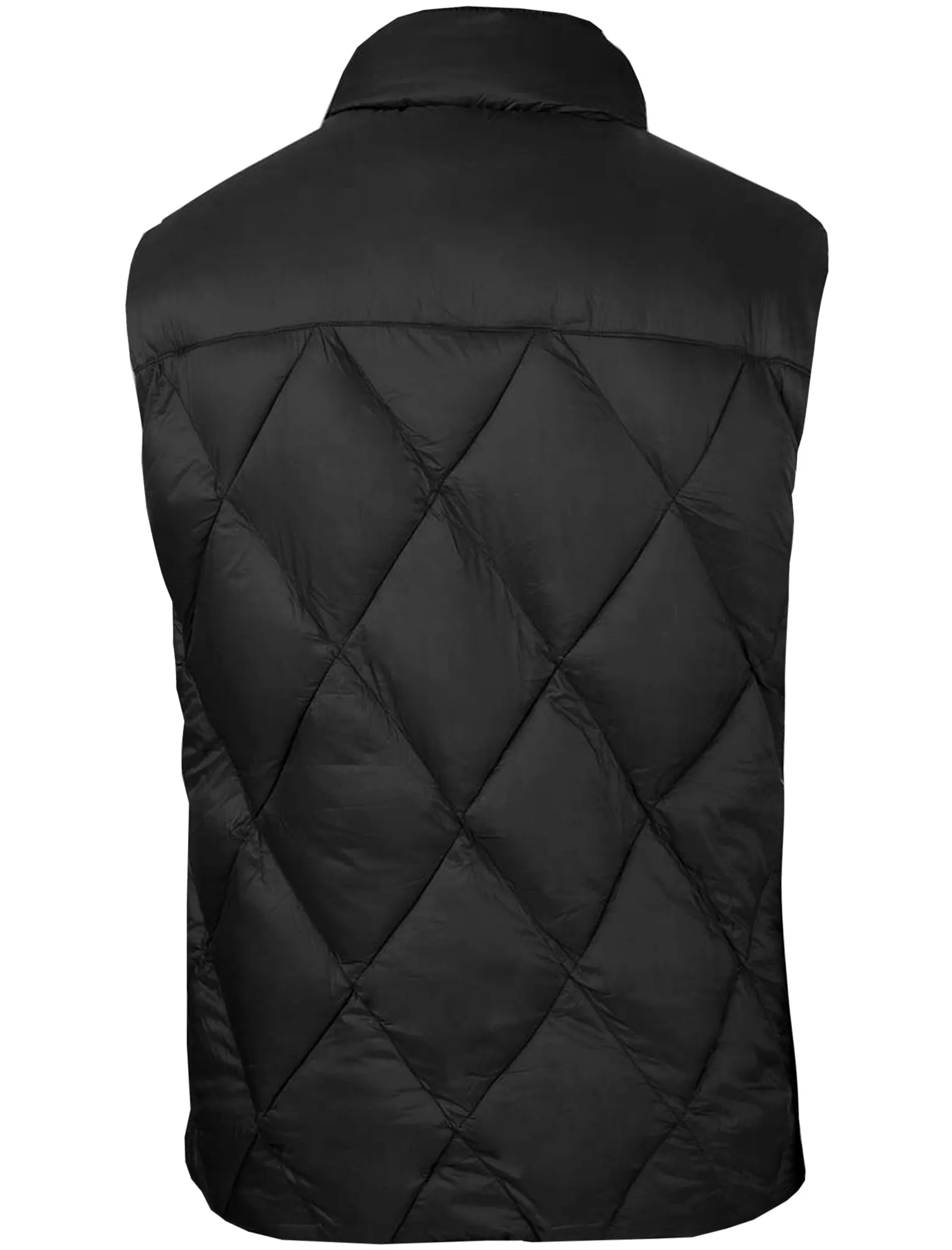 Airdrie Puffer Diamond Quilted Gilet in Black - Tokyo Laundry
