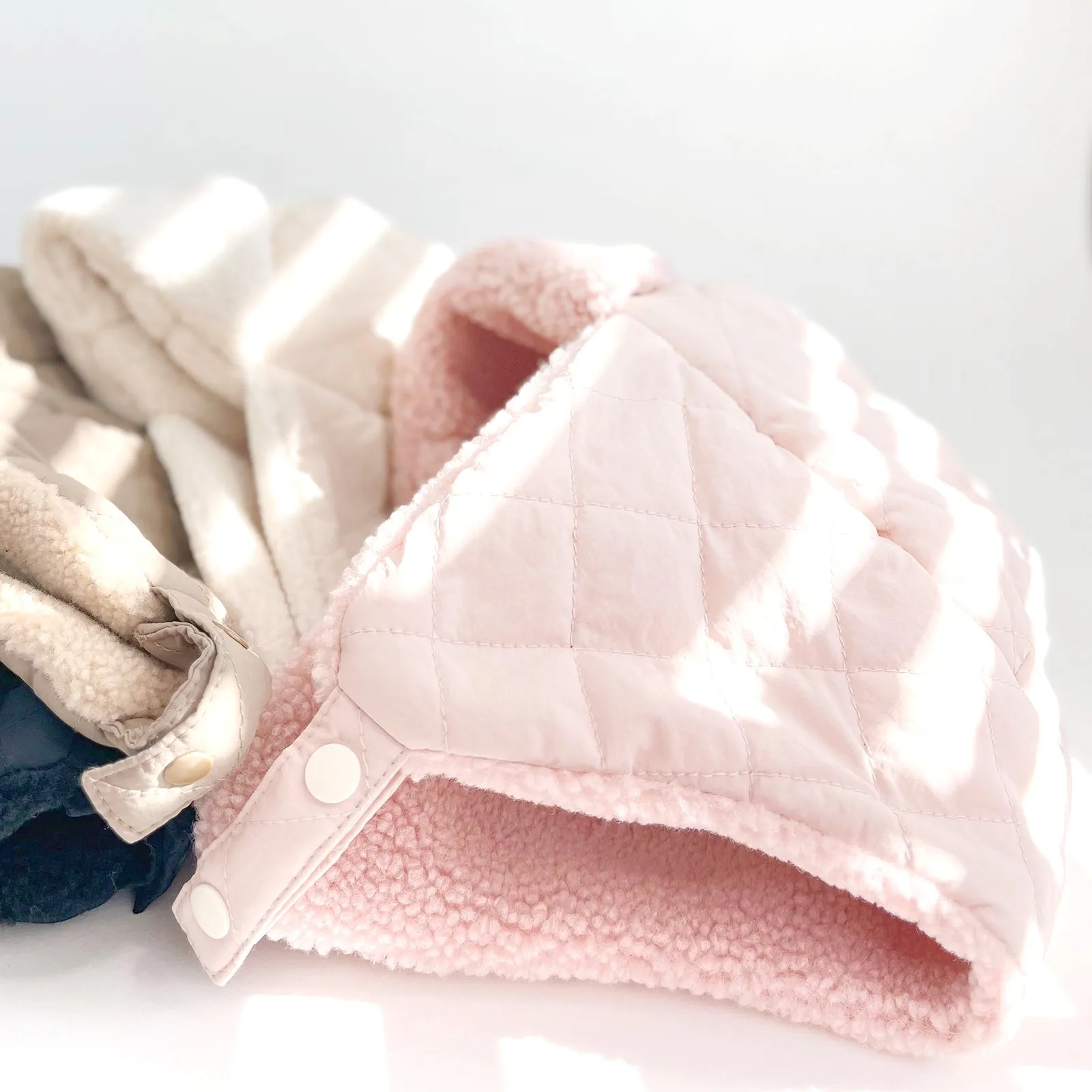 Baby Trapper Hat Toddler Winter Quilted Puffer Ear Flap Hat | Pink