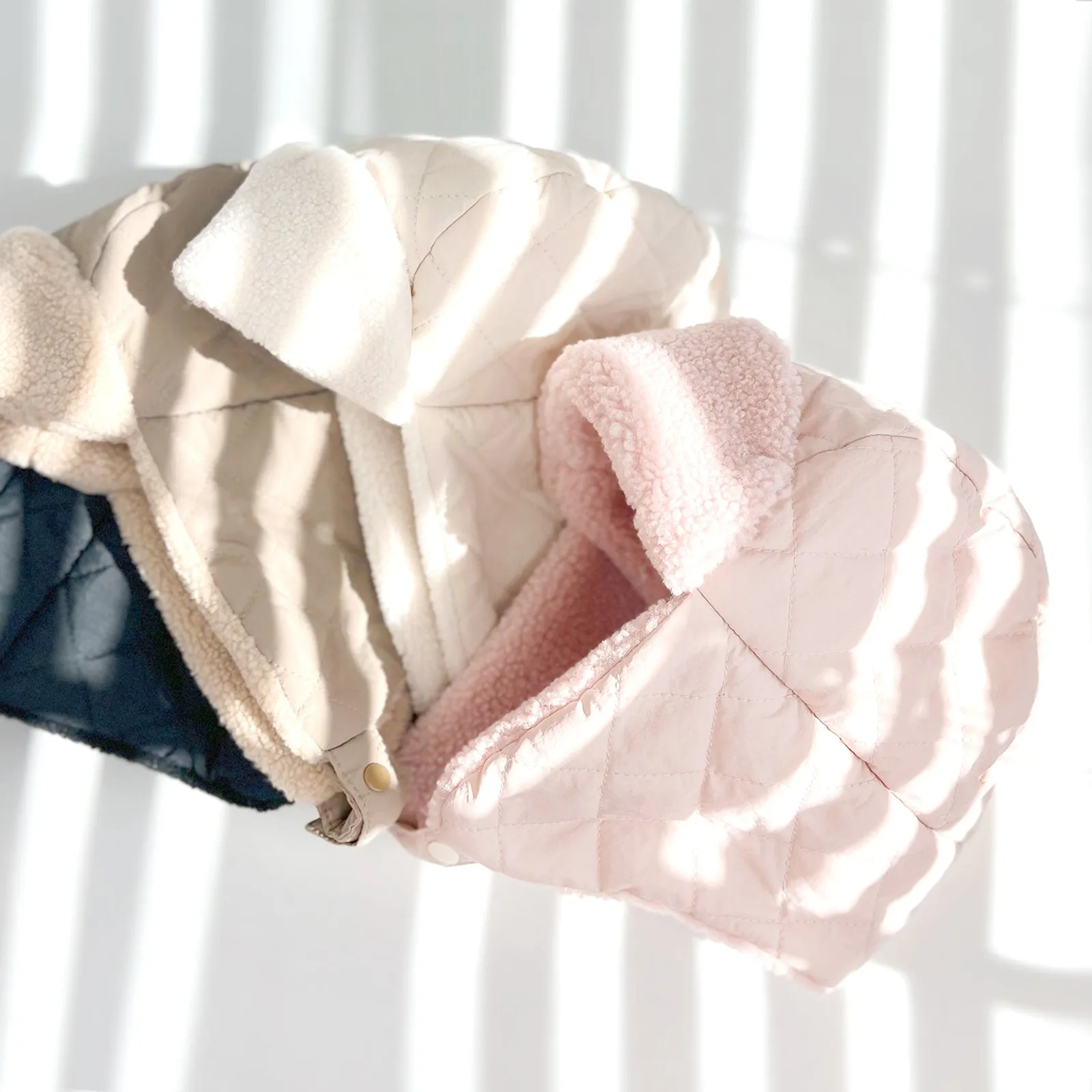 Baby Trapper Hat Toddler Winter Quilted Puffer Ear Flap Hat | Pink