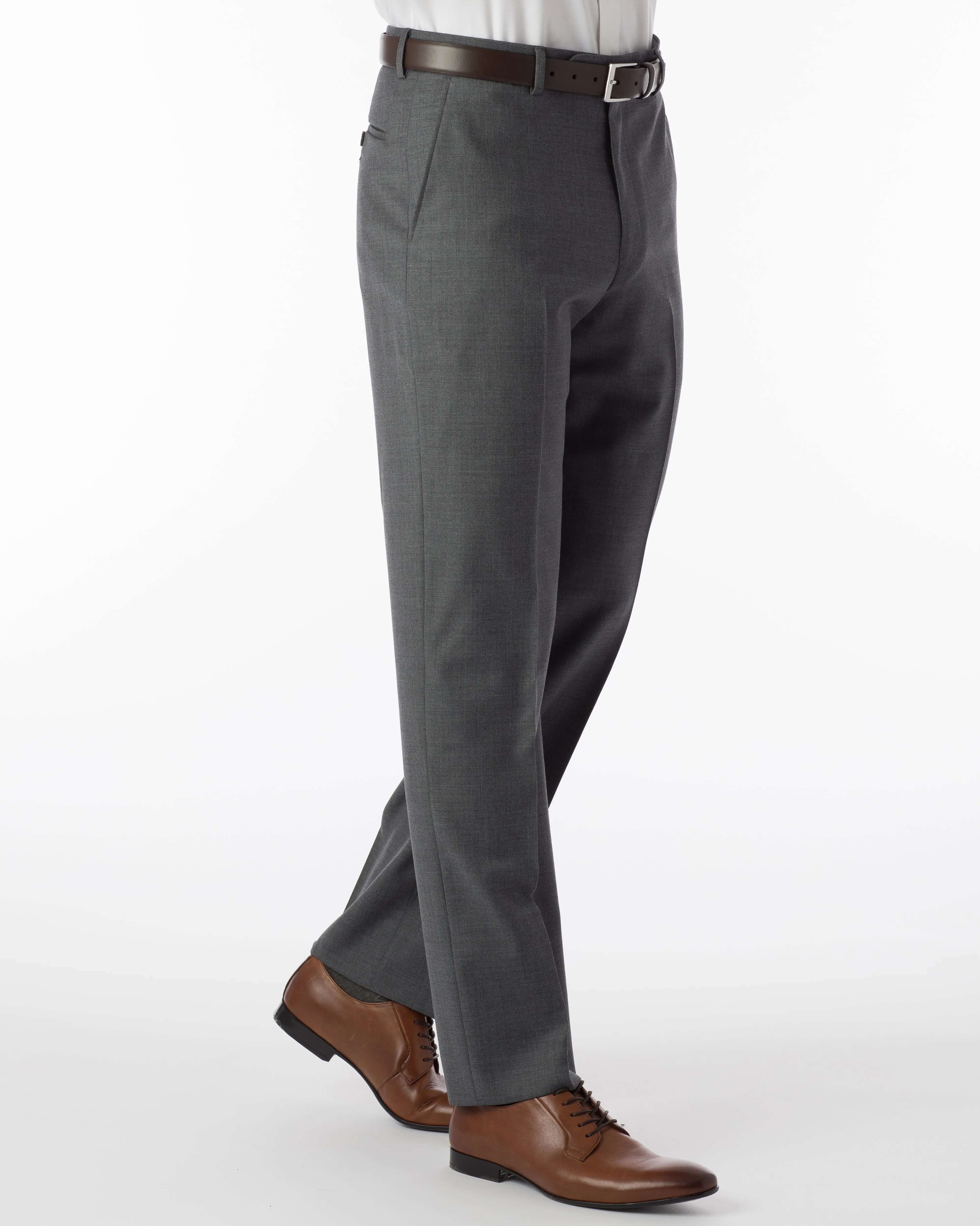 Ballin Pants - Dunhill Super 120’s 4 Harness Serge - Mid Grey