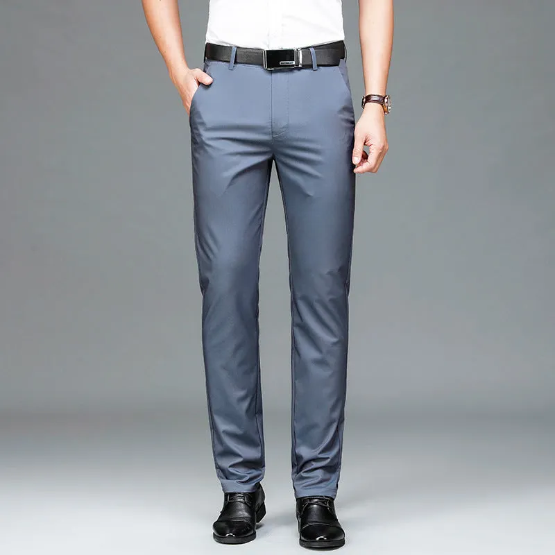 Bamboo Fiber Thin Loose Business Formal Wear Trousers For Men