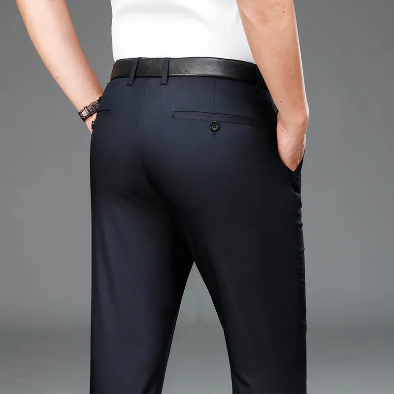 Bamboo Fiber Thin Loose Business Formal Wear Trousers For Men