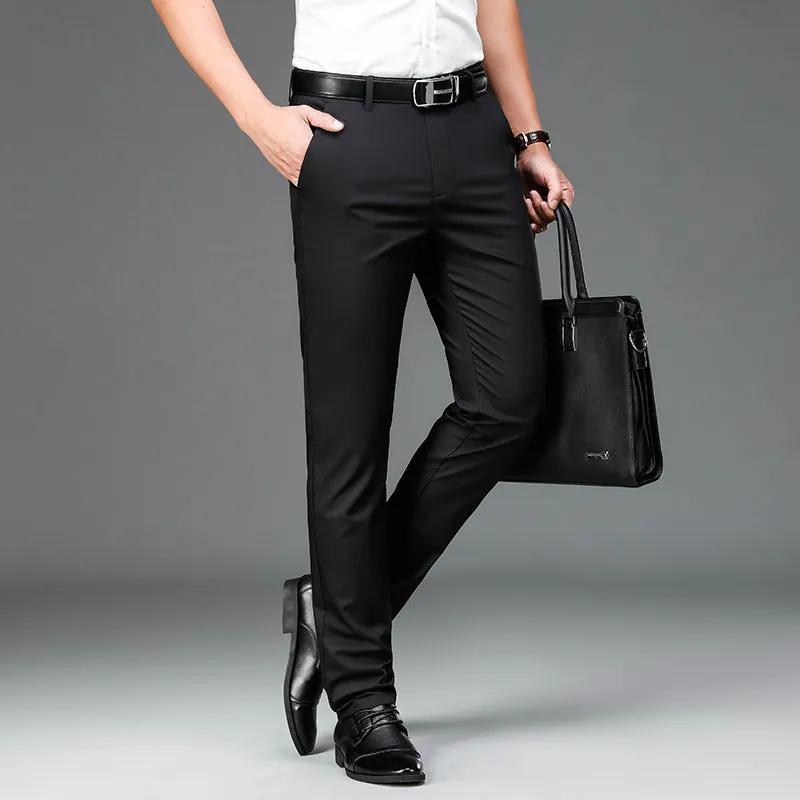Bamboo Fiber Thin Loose Business Formal Wear Trousers For Men