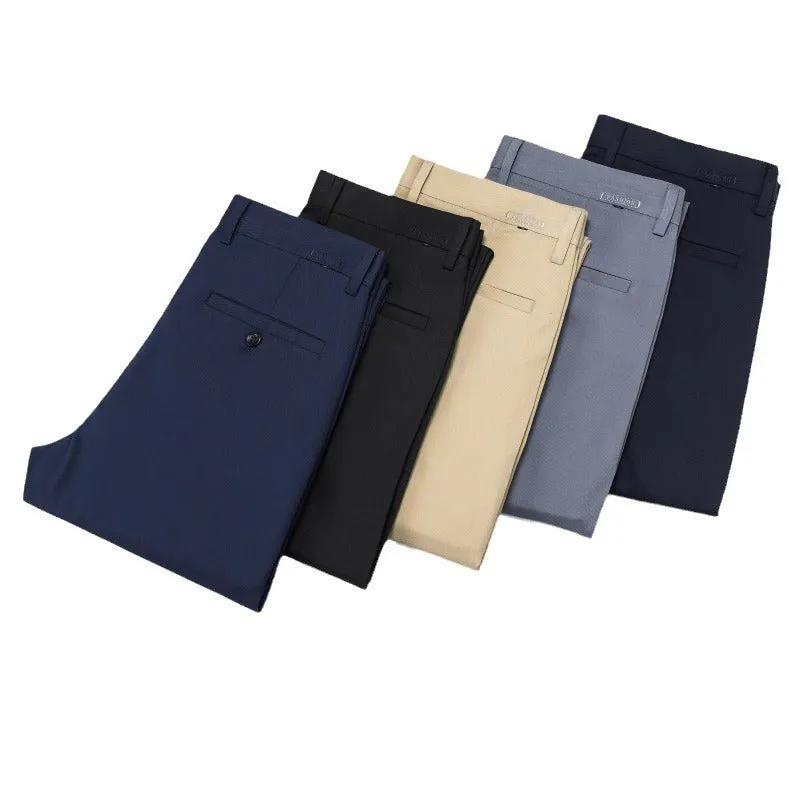 Bamboo Fiber Thin Loose Business Formal Wear Trousers For Men