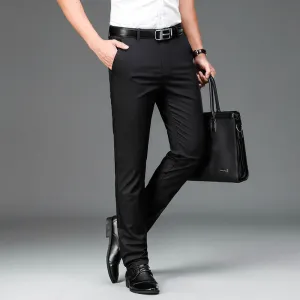 Bamboo Fiber Thin Loose Business Formal Wear Trousers For Men