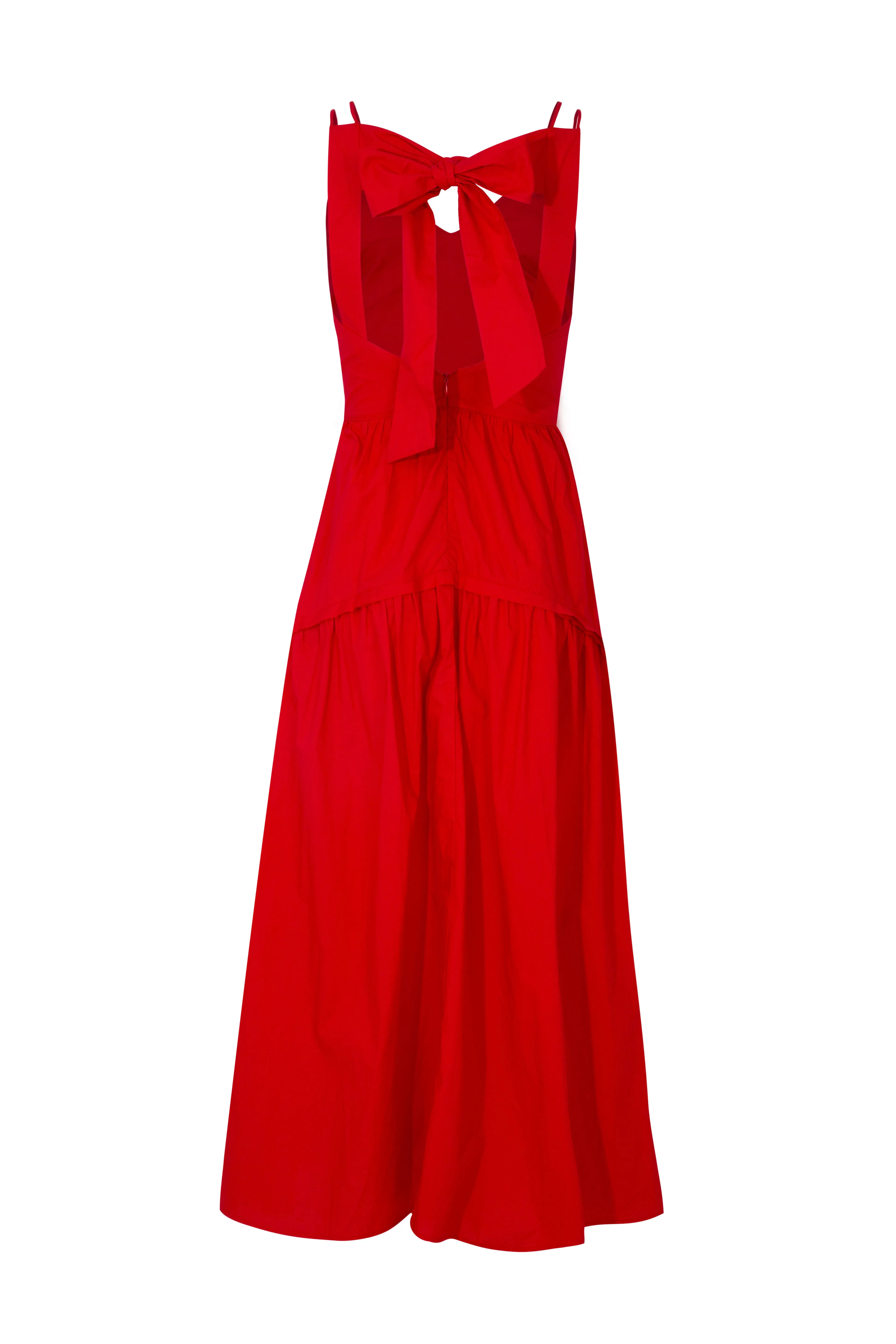 BELLA BOW DRESS LOOKING POLISHED -RED