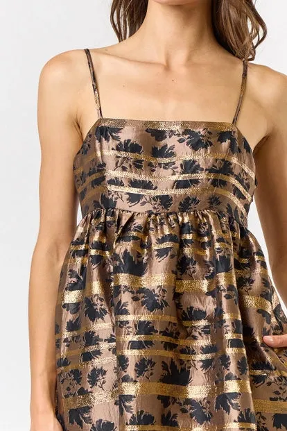 Black-Taupe Midi Dress