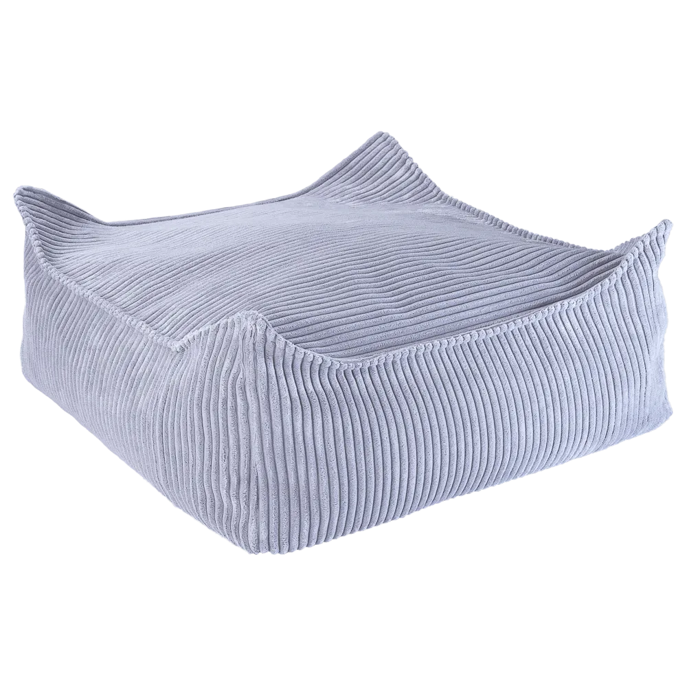 Blueberry Blue Square Ottoman