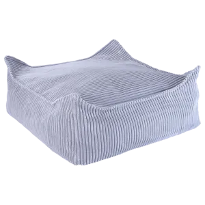 Blueberry Blue Square Ottoman