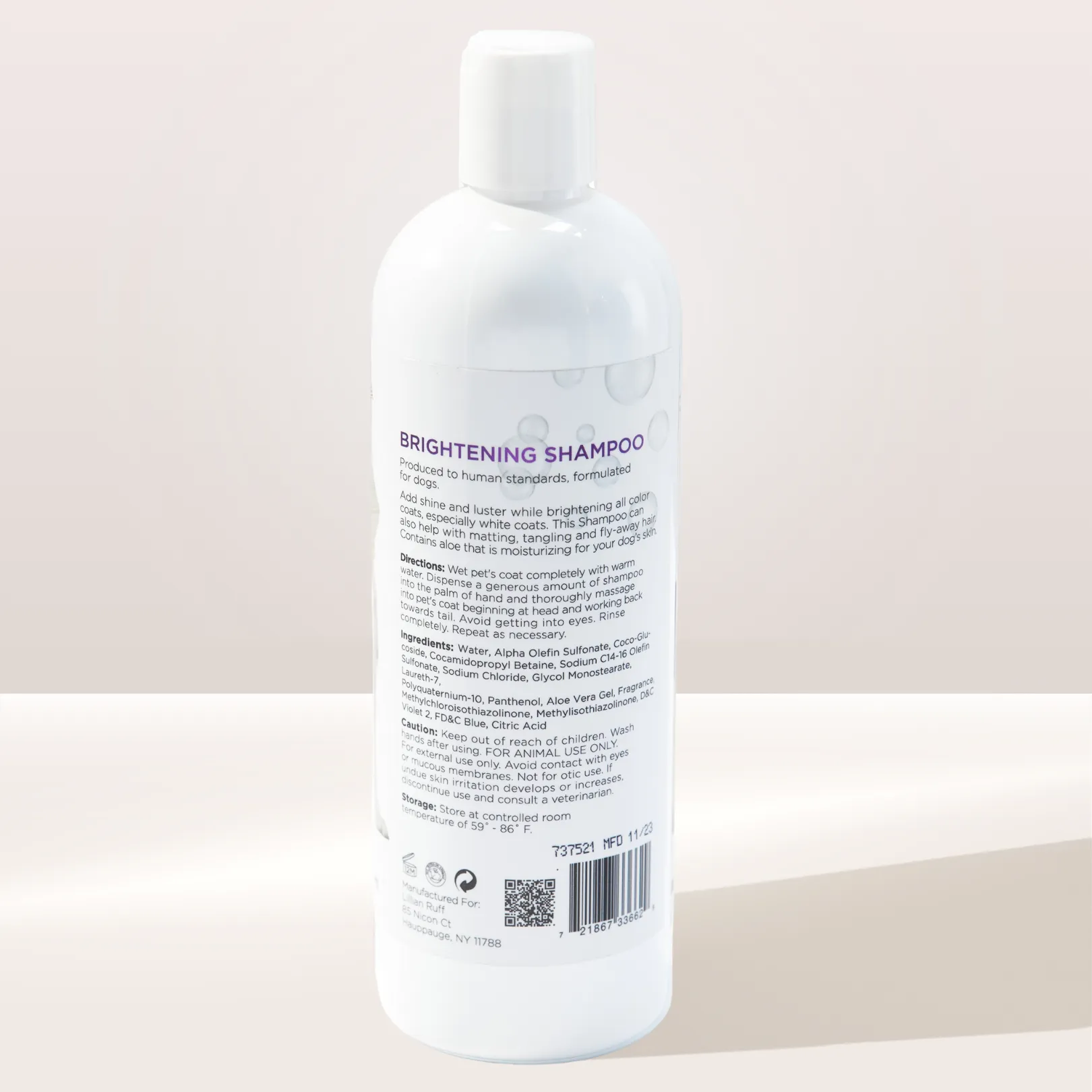 Brightening & Whitening Shampoo (16oz with Bath Brush)