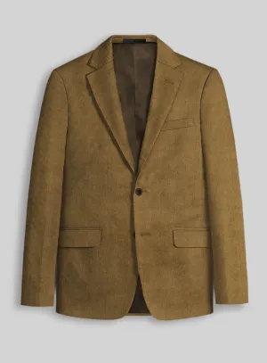 Brown Stretch Pin Corduroy Jacket