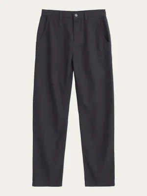 CALLA tapered canvas pant - Black Jet