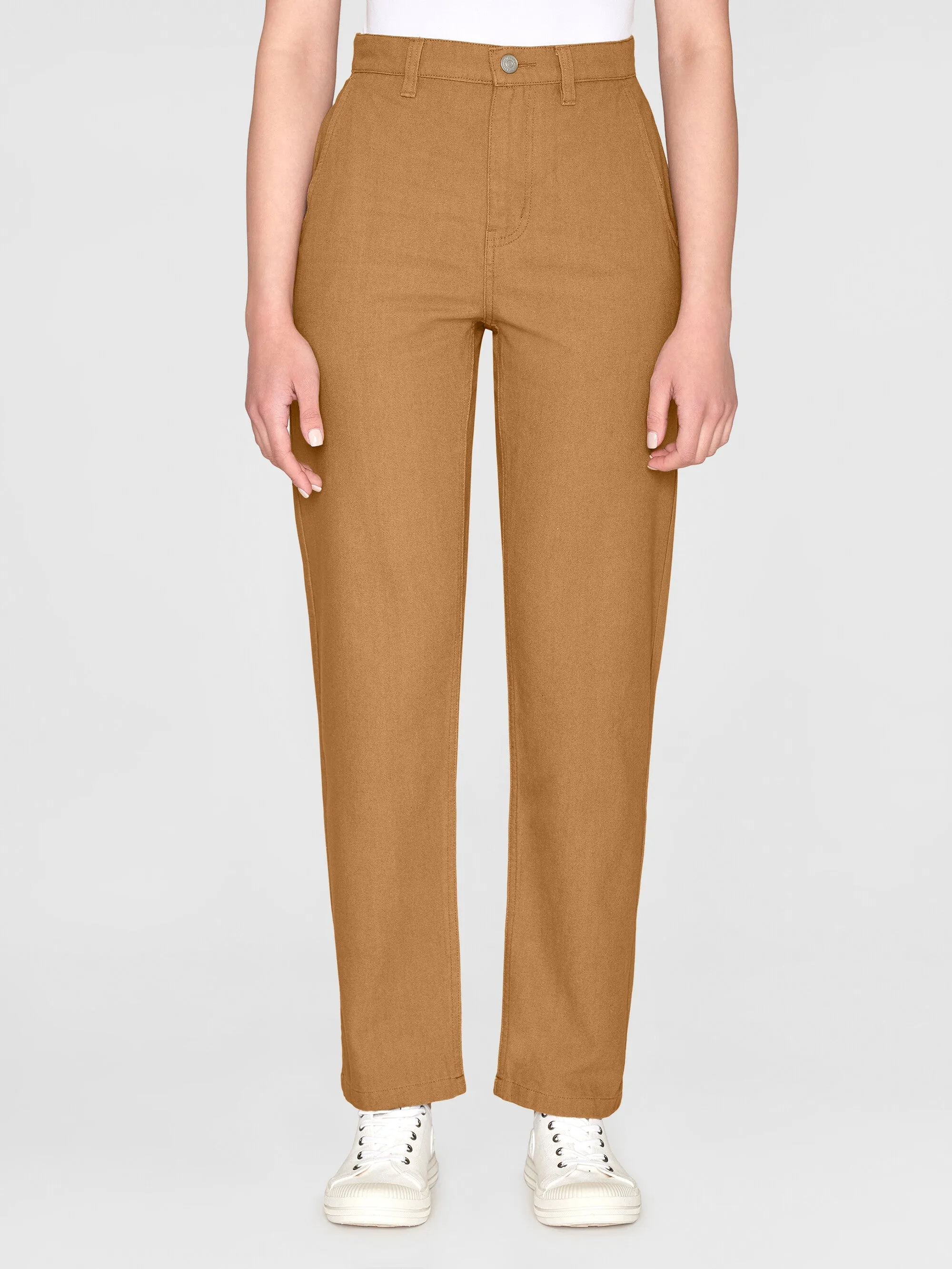 CALLA tapered canvas pant - Brown Sugar