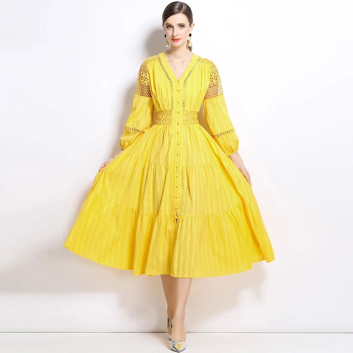 Chiccas French Flair Midi Dress