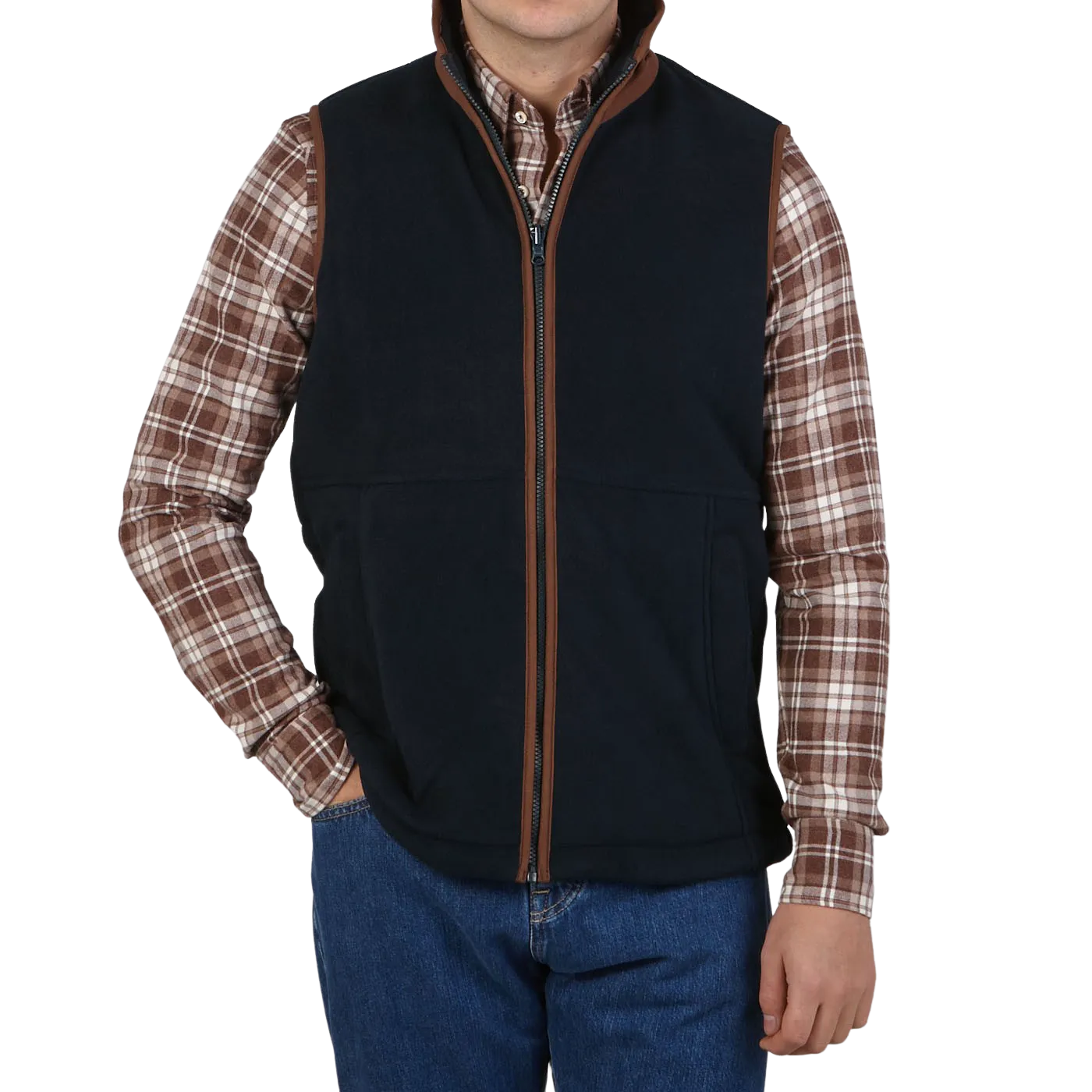 Dark Navy Fleece Aylsham Gilet