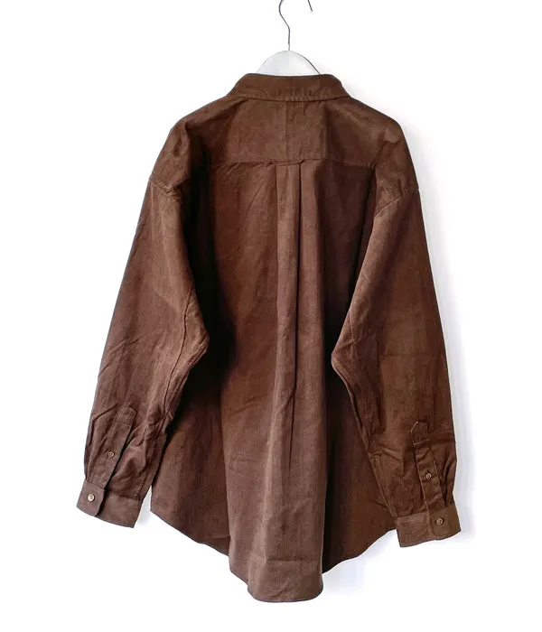 DESCENDANT/KENNEDY'S CORDUROY B.D. LS SHIRT (BROWN)