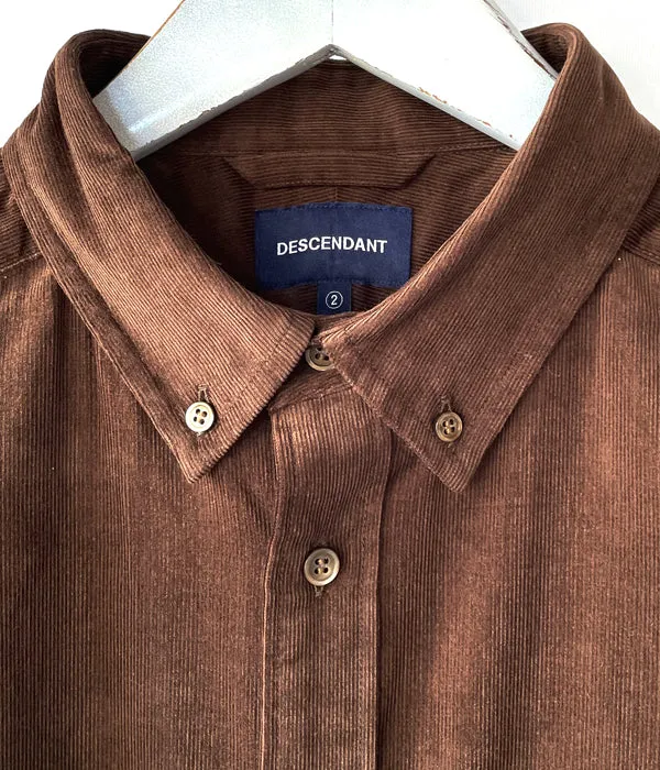 DESCENDANT/KENNEDY'S CORDUROY B.D. LS SHIRT (BROWN)