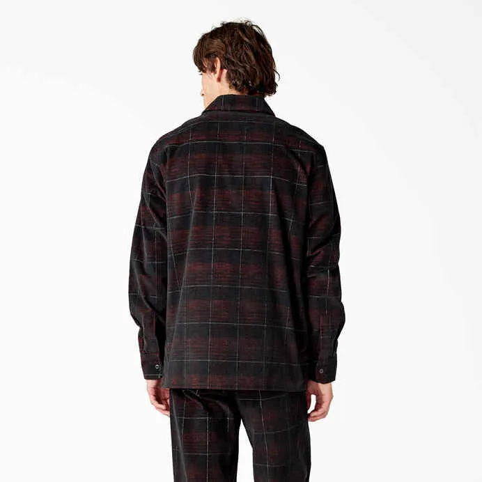 DICKIES ALMA PLAID CORDUROY LONGSLEEVE DARK CORDUROY PLAID