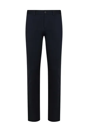 Dynamic Fit Side Pocket Low Waist Unpleated Black Dress Pants, Navy