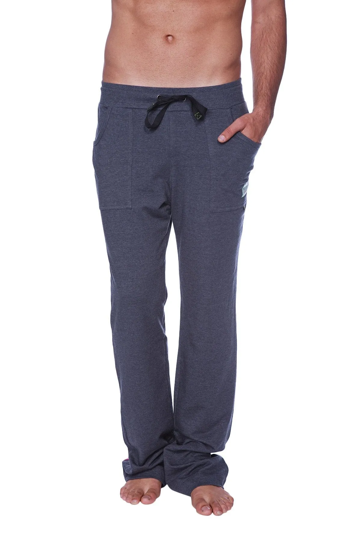 Eco-Track & Yoga Sweat Pant (Charcoal w/Berry)