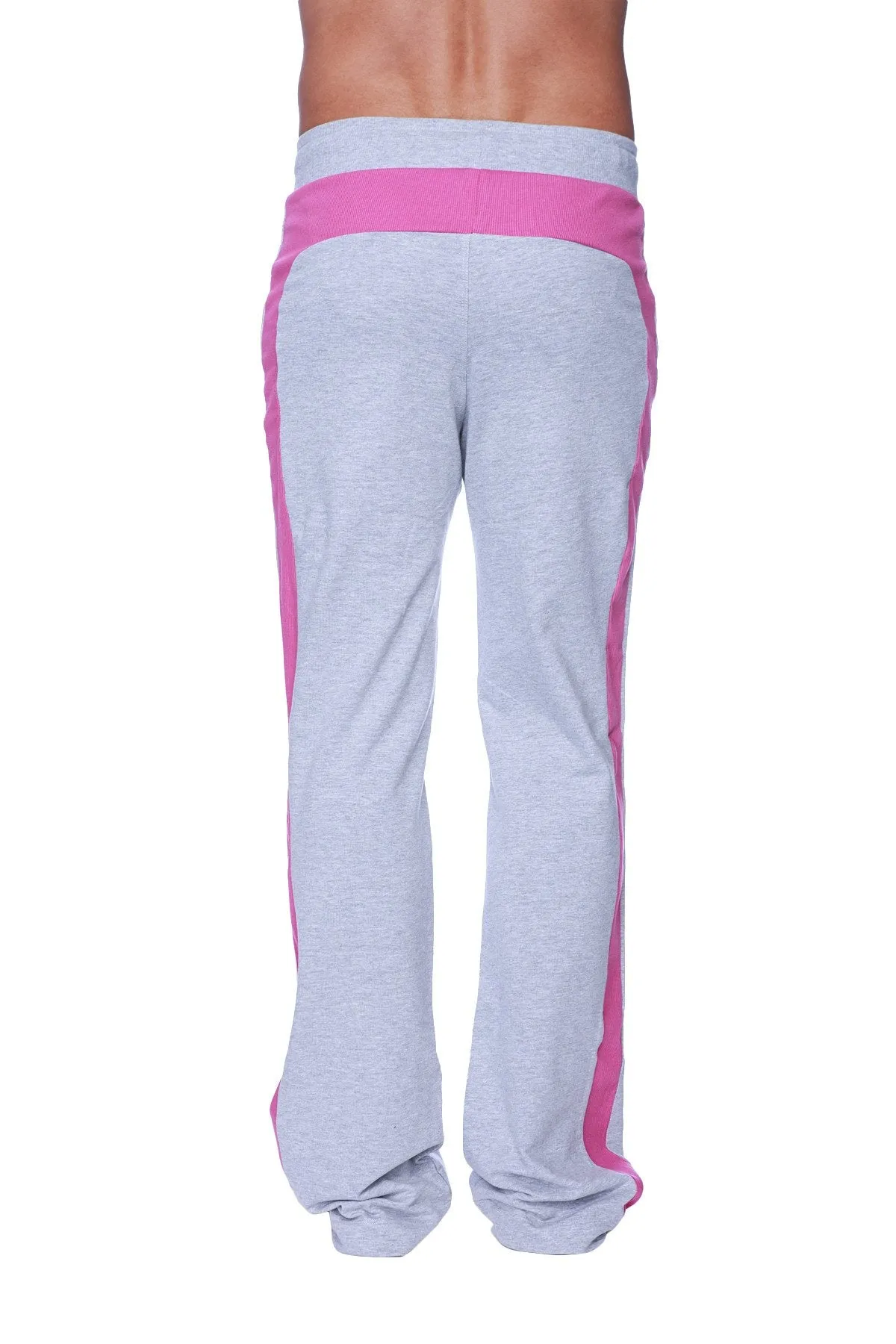 Eco-Track & Yoga Sweat Pant (Heather Grey w/Berry)