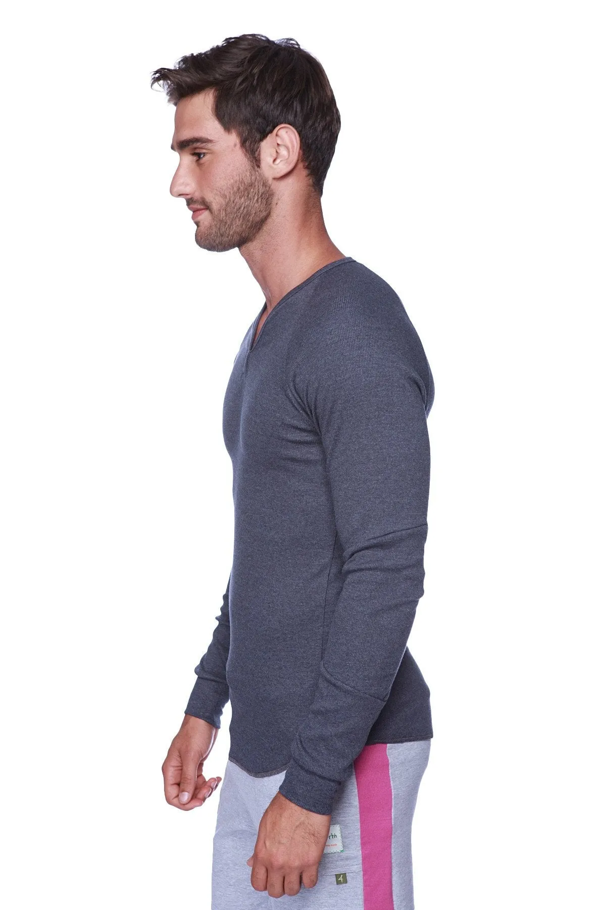 Eco-Track & Yoga Sweat Pant (Heather Grey w/Berry)