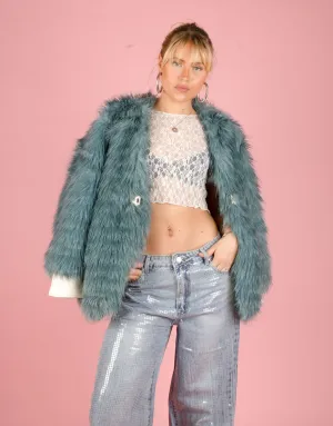 Faux fur detailed coat
