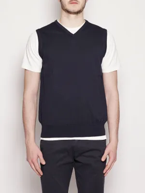 Gilet con Scollo a V Blu