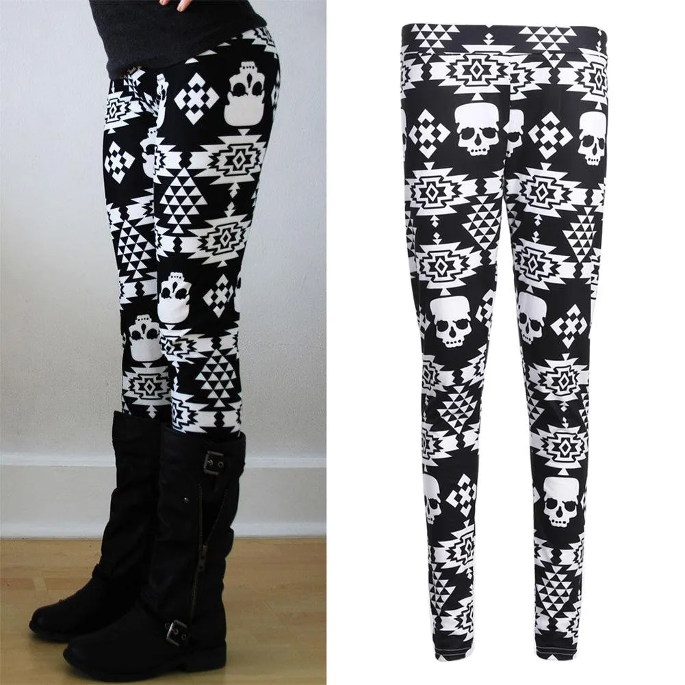 Girls Christmas XMAS Winter Warm Knitted Snowflake Leggings Pants