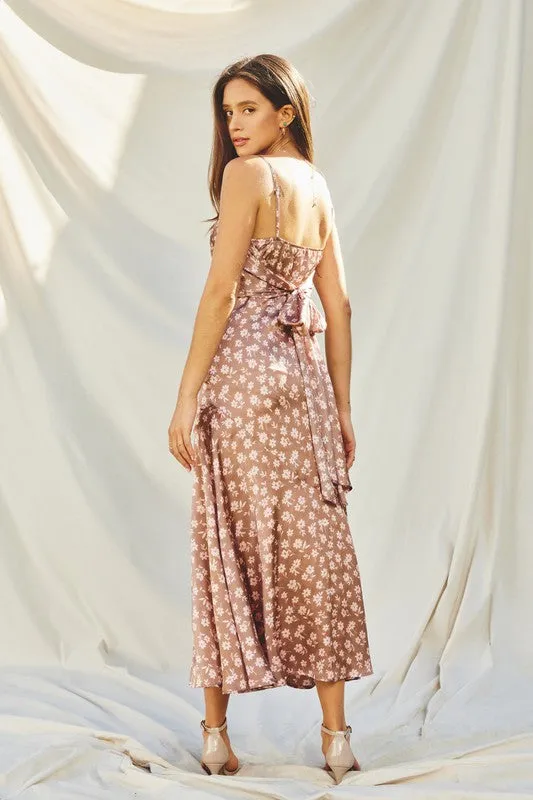 Gleaming With Joy Satin Dress