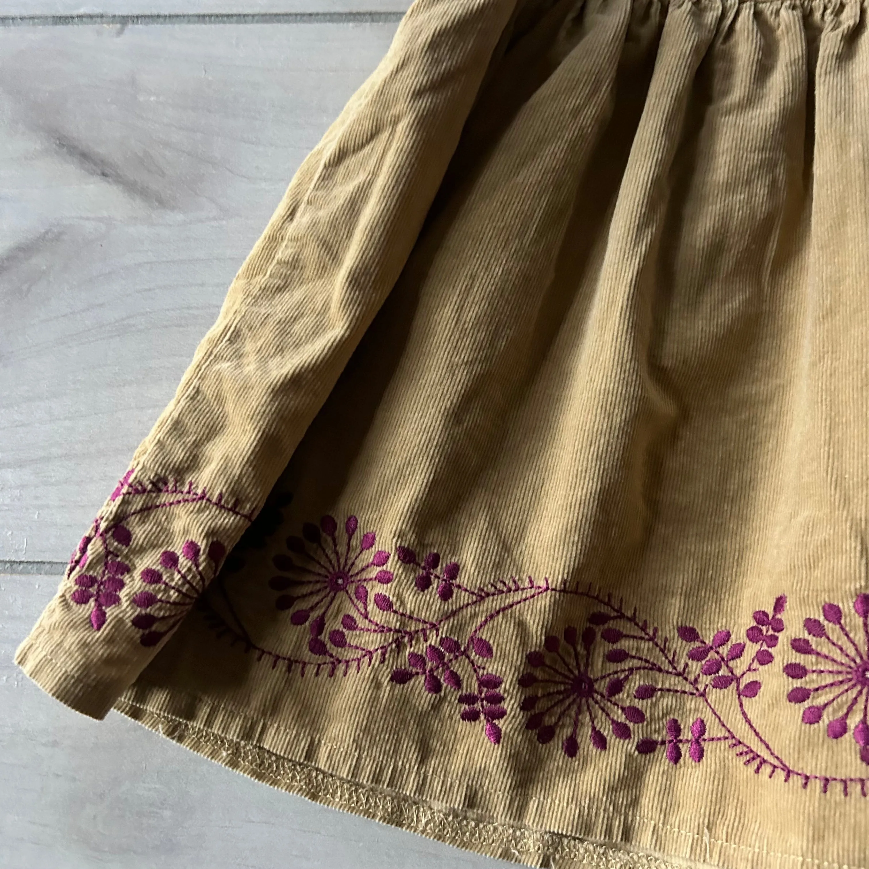 Happy Chicken Brown Corduroy Dress