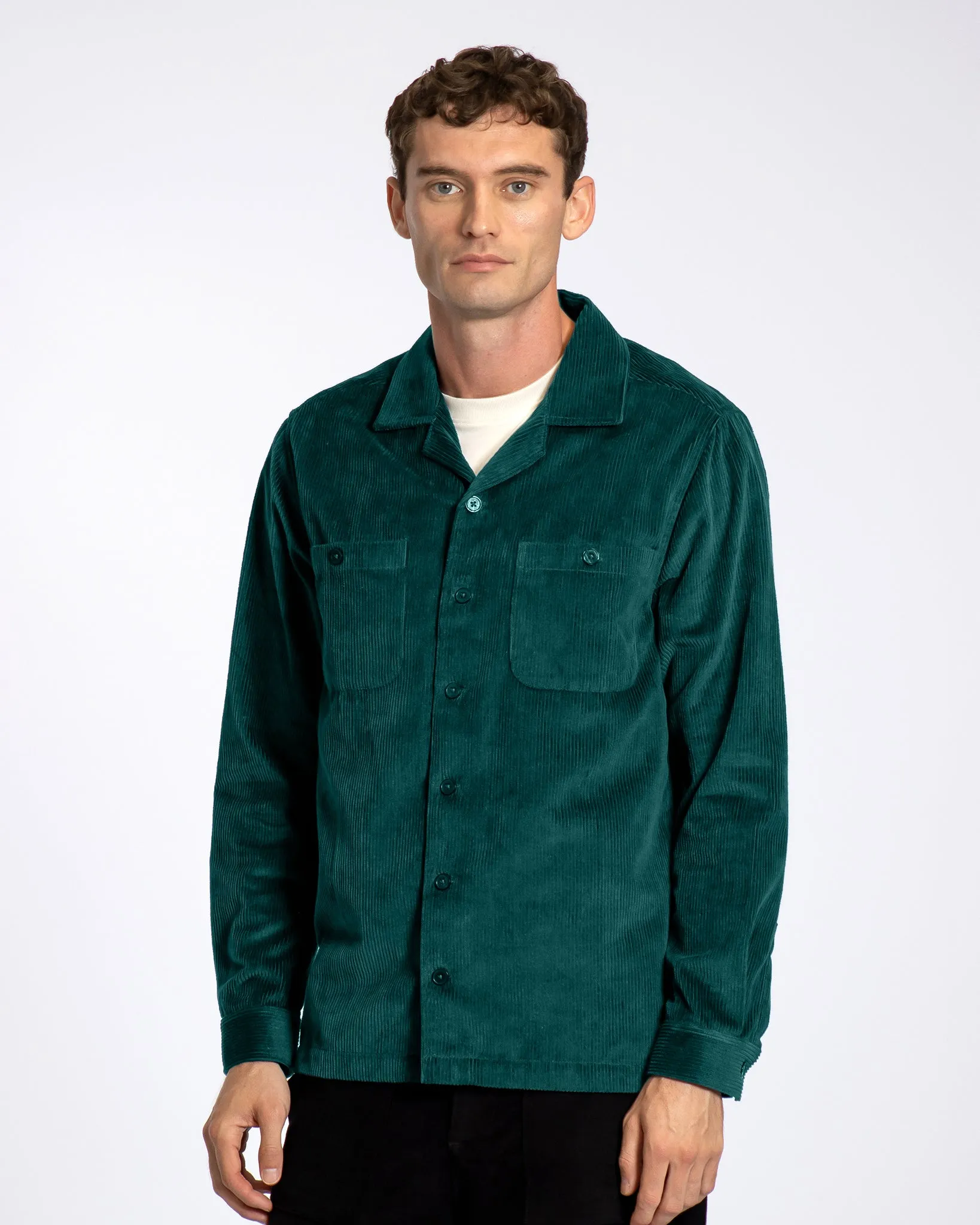 Hiro Shirt - Deep Teal Corduroy