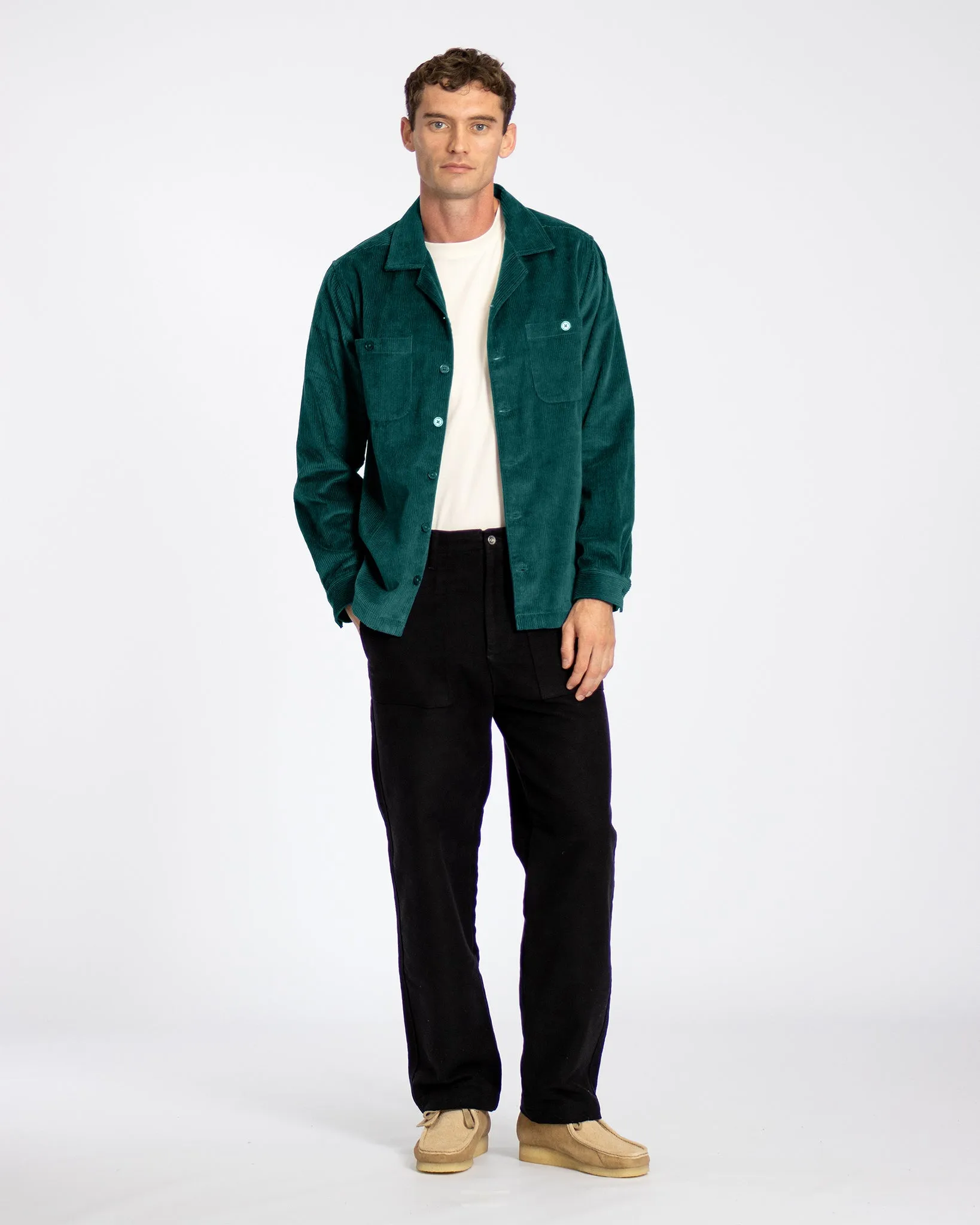 Hiro Shirt - Deep Teal Corduroy