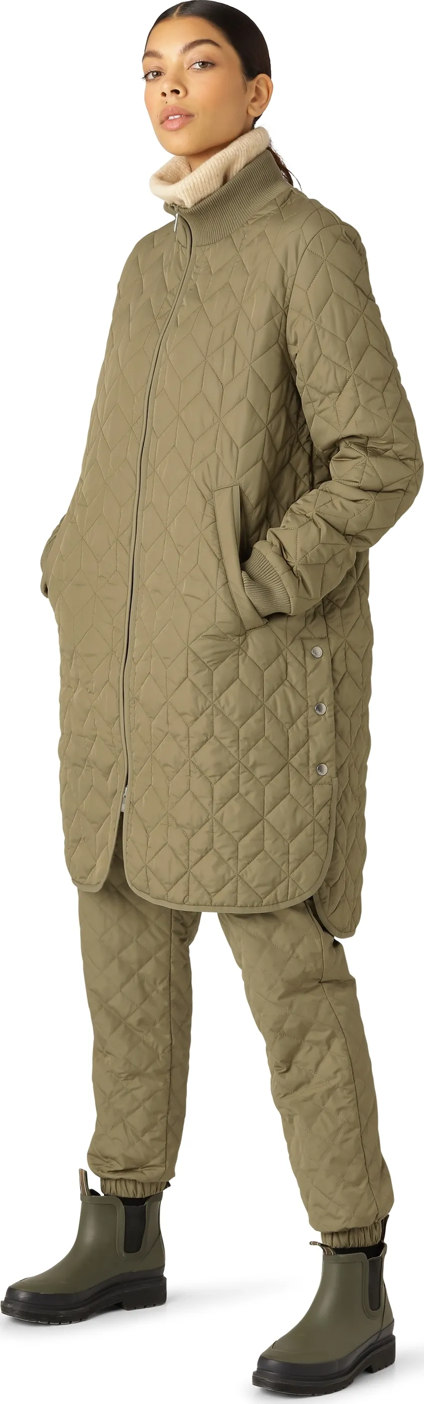 Ilse Jacobsen Women&#x27;s Padded Quilt Coat Sage | Buy Ilse Jacobsen Women&#x27;s Padded Quilt Coat Sage here | Outnorth