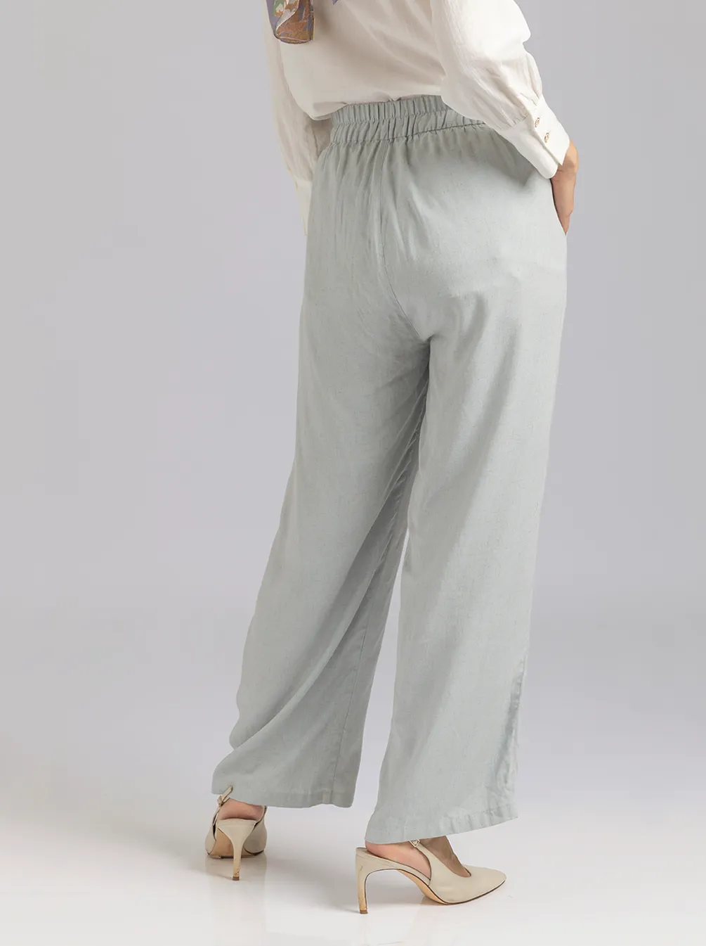 KEFI LINEN PANTS ICY GREY