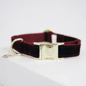 Kentucky Dog Collar Corduroy Bordeaux
