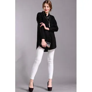Ketty More Women Lace Decorated Plus Size Shirt-KMWSB788