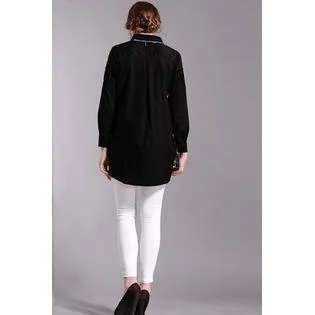 Ketty More Women Lace Decorated Plus Size Shirt-KMWSB788