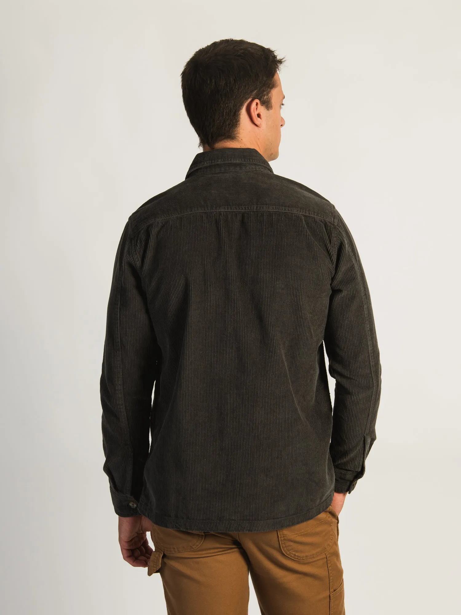 KOLBY CHESTER OVERSIZED CORD GARMENT WASHED SHIRT