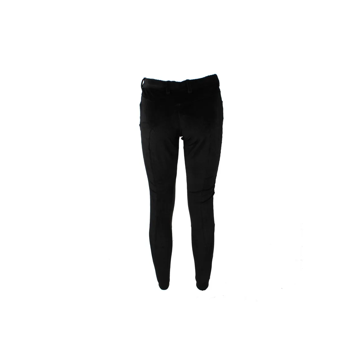LADIES CORDUROY BREECHES BY CAVALLERIA TOSCANA. WITH GRIP PATCH Black