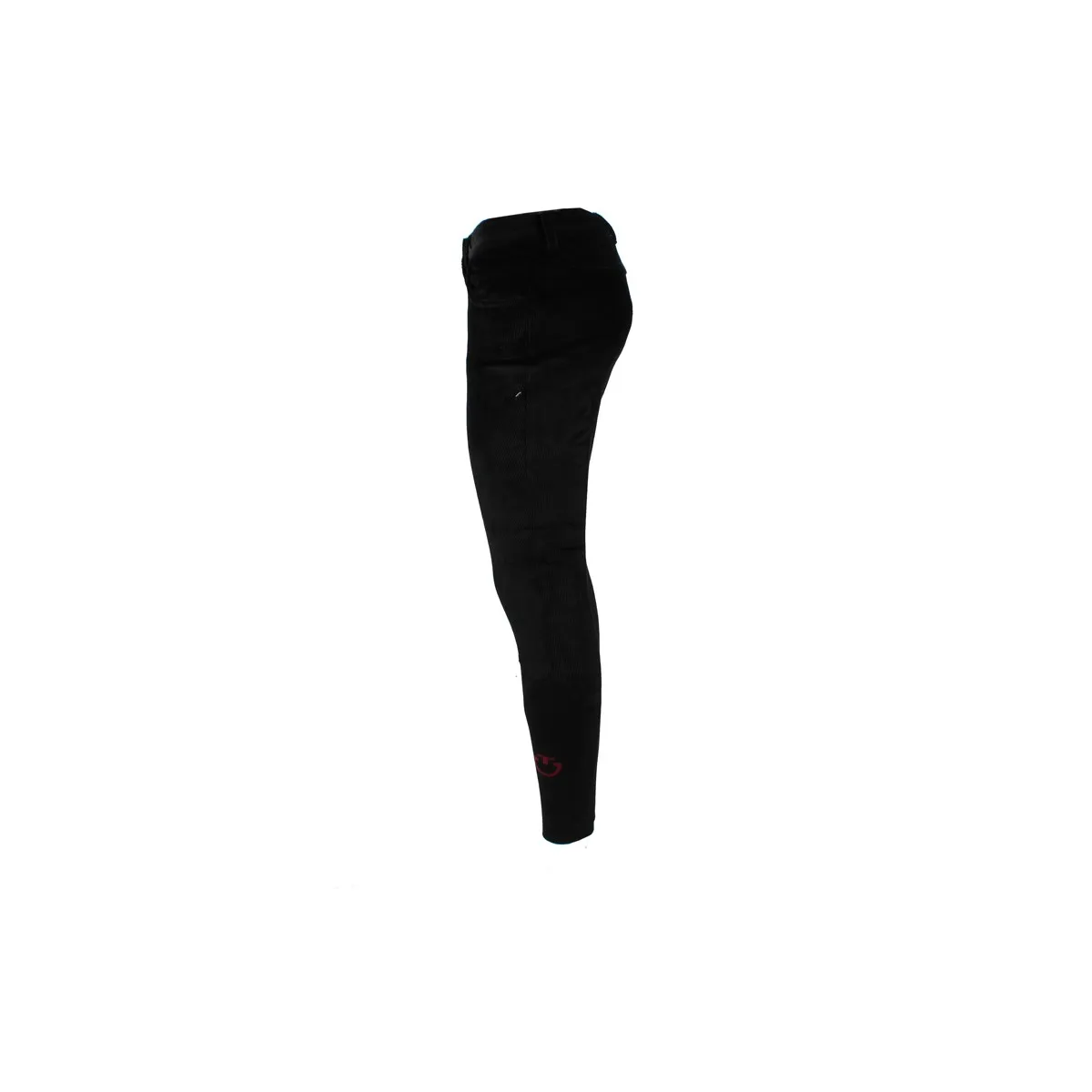 LADIES CORDUROY BREECHES BY CAVALLERIA TOSCANA. WITH GRIP PATCH Black