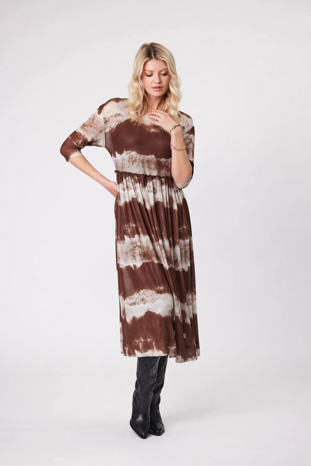 Lemon Tree Sarai Dress Mocha Clouds